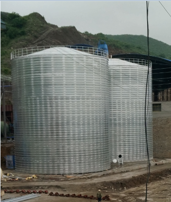 湖北粮食钢板仓的安装全过程不用热焊接